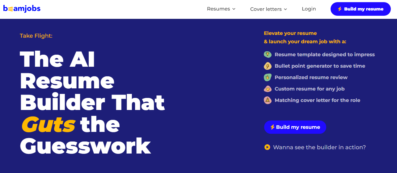BeamJobs AI Resume Builder