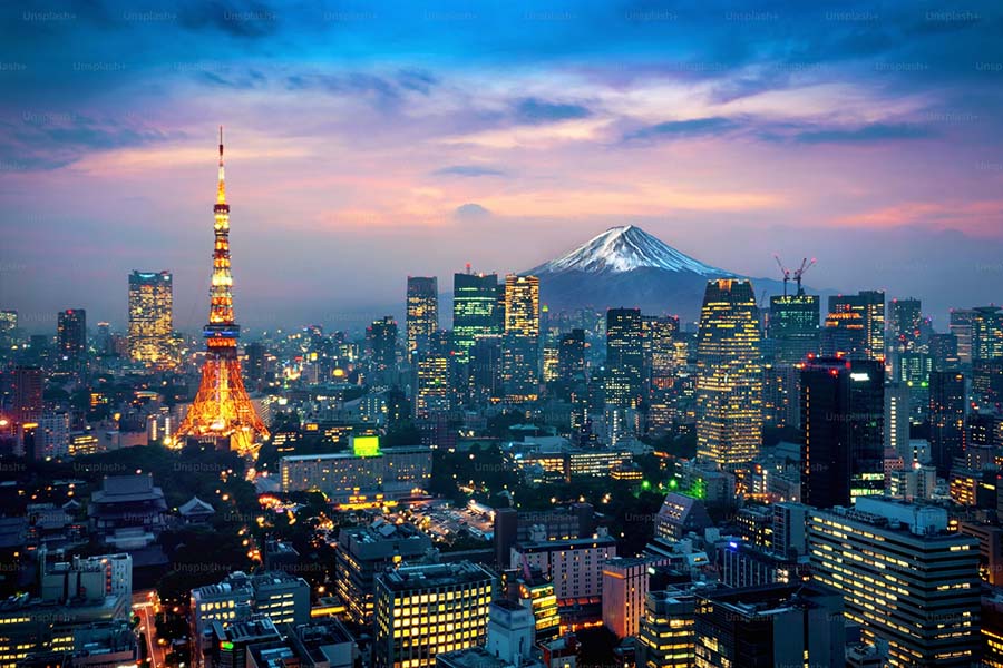 Toyko with Mount Fuji