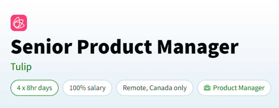Tulip Product Manager Job Title