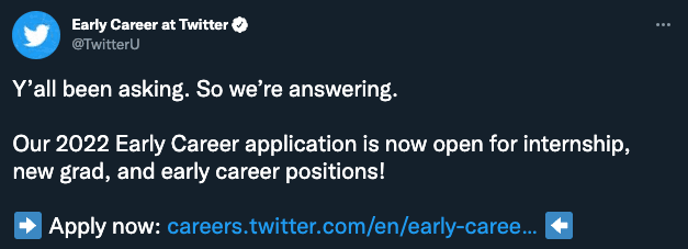 Internships at Twitter 2022